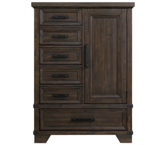 Colorado City 6 Drawer /1 Door Chest - Charcoal