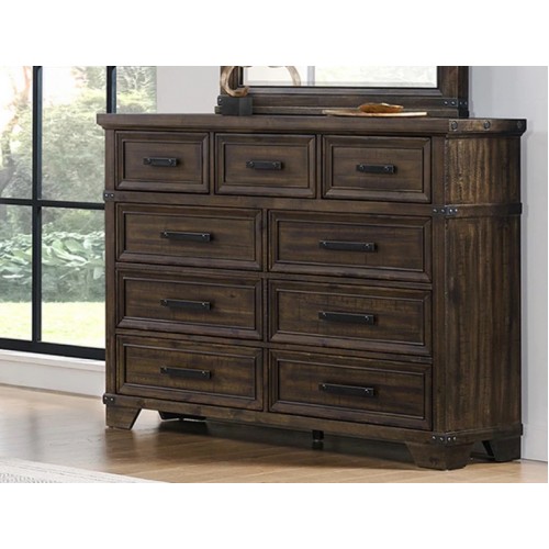 Colorado City Dresser with Mirror ONLY- Charcoal