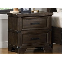 Colorado City Night Stand with USB- Charcoal