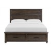 Colorado City Queen Bed with Storage -Charcoal