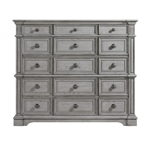 Glenmore 15-Drawer Mansion Chest- Grey