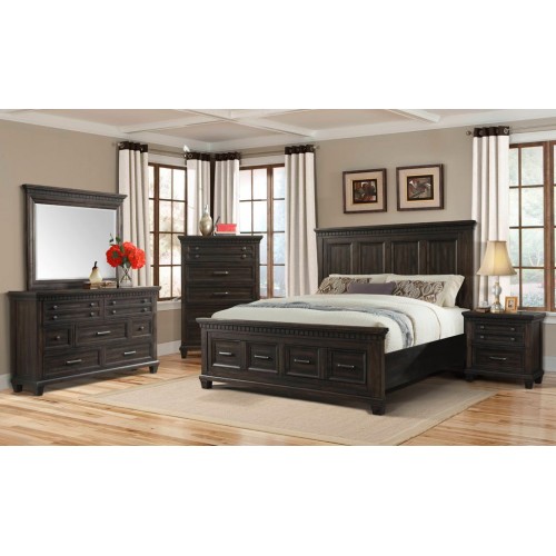 McCabe Queen 4pc Storage Bedroom (QB, NS, Dresser, Mirror)