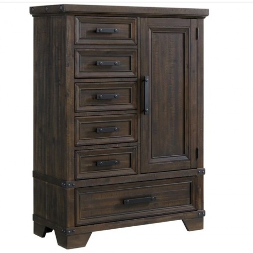 Colorado City 6 Drawer /1 Door Chest - Charcoal