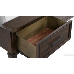 Colorado City Queen Bed with Storage -Charcoal