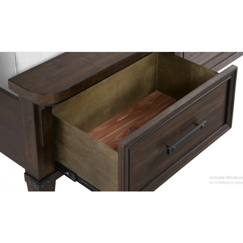 Colorado City Queen Bed with Storage -Charcoal