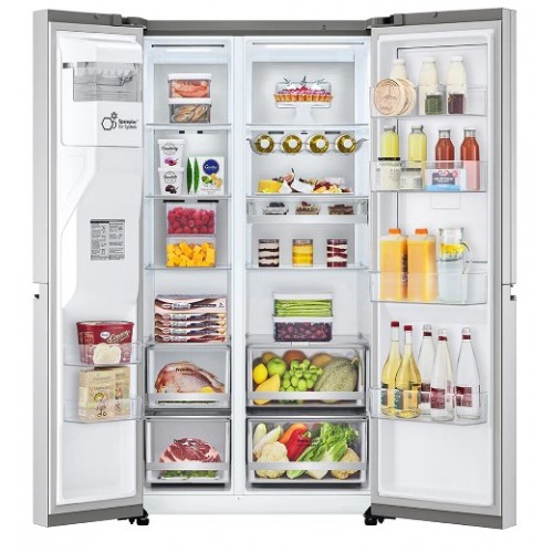 LG 27cuft S/Side Refrigerator With Water Dispenser- Platinum Silver