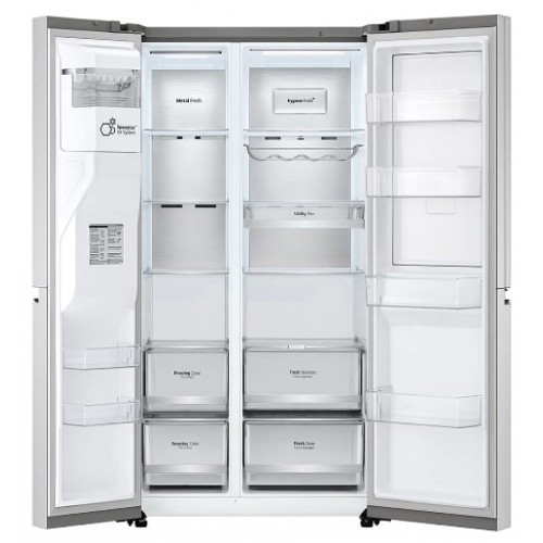 LG 27cuft S/Side Refrigerator With Water Dispenser- Platinum Silver