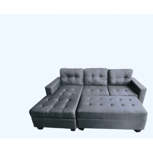 Living Room Sectional with Reversible Chaise & Ottoman -Grey